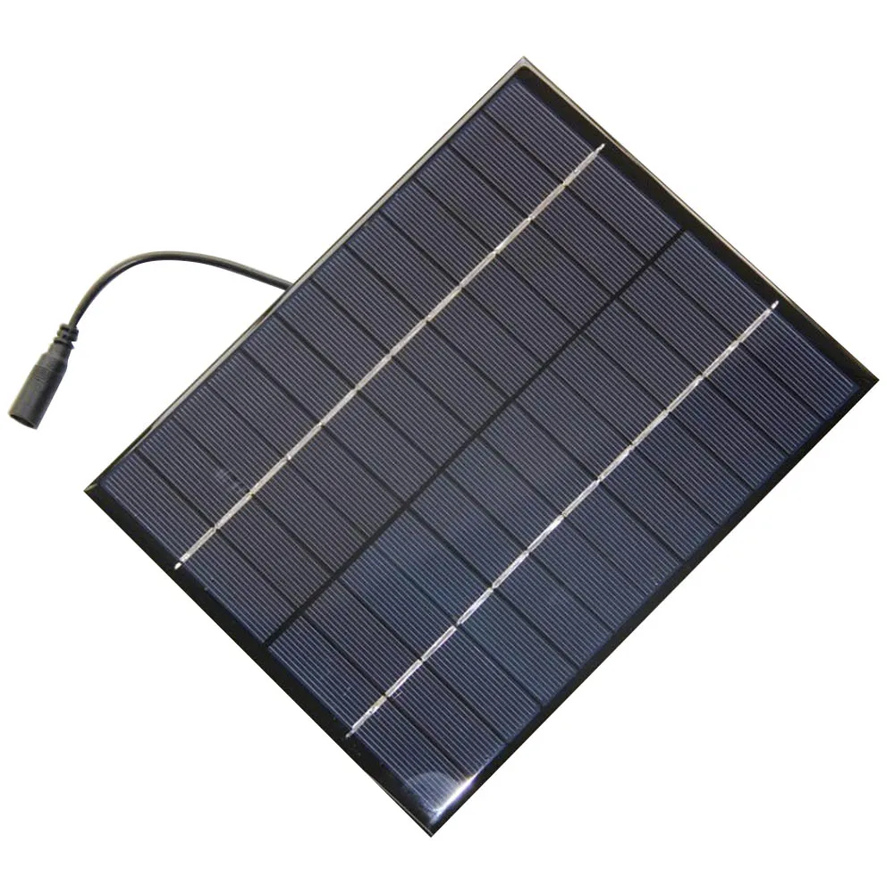 Черный Портативный 12V 5,5 W солнечная панель банк силы DIY Солнечное зарядное устройство Внешняя батарея для автомобиля W/Крокодил Зажимы
