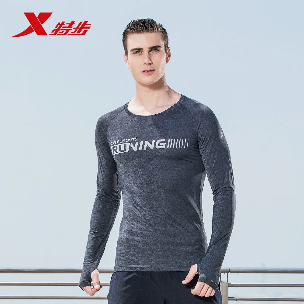 882129039119 Xtep sportswear men's long-sleeved head T-shirt autumn new comfortable lightweight comprehensive training sport | Спорт и