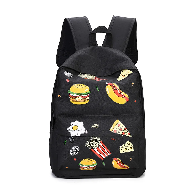 2016 Горячая Распродажа Новая мода еда картофель фри гамбургер школьные сумки с