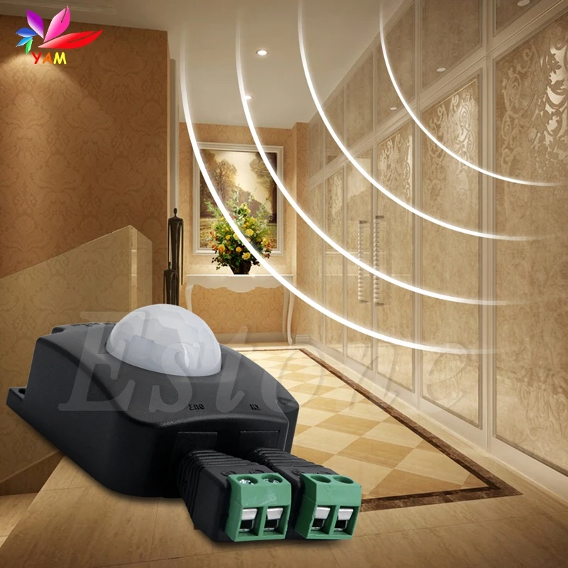 

Переключатель датчика движения 63HA DC 12V24V 10A PIR для светильник Ной ленты с регулируемым временем задержки