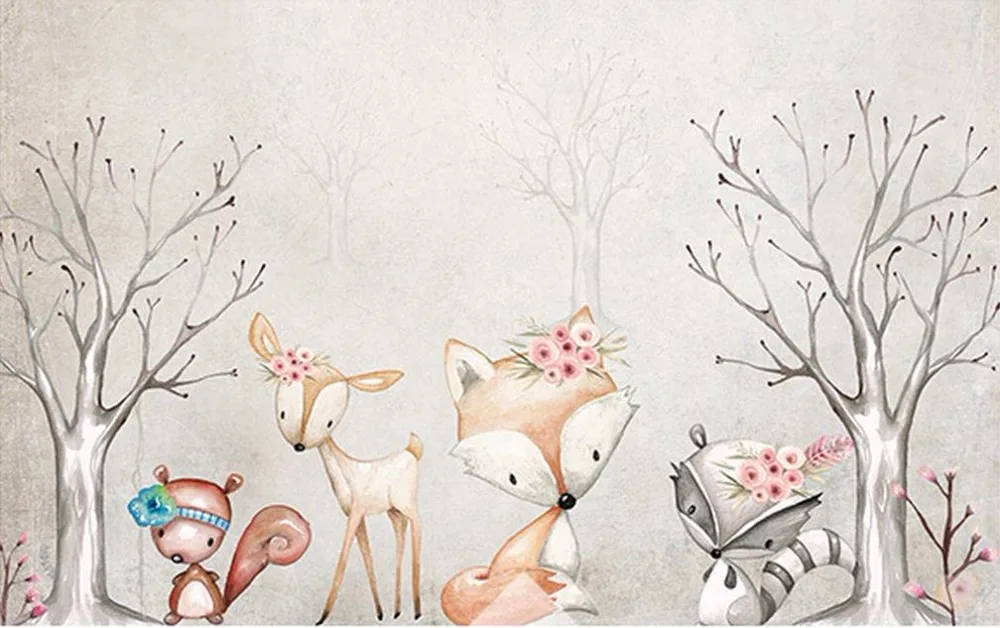 custom 3d photo wallpaper living room mural animal deer forest painting sofa TV backdrop non-woven wall sticker | Обустройство дома