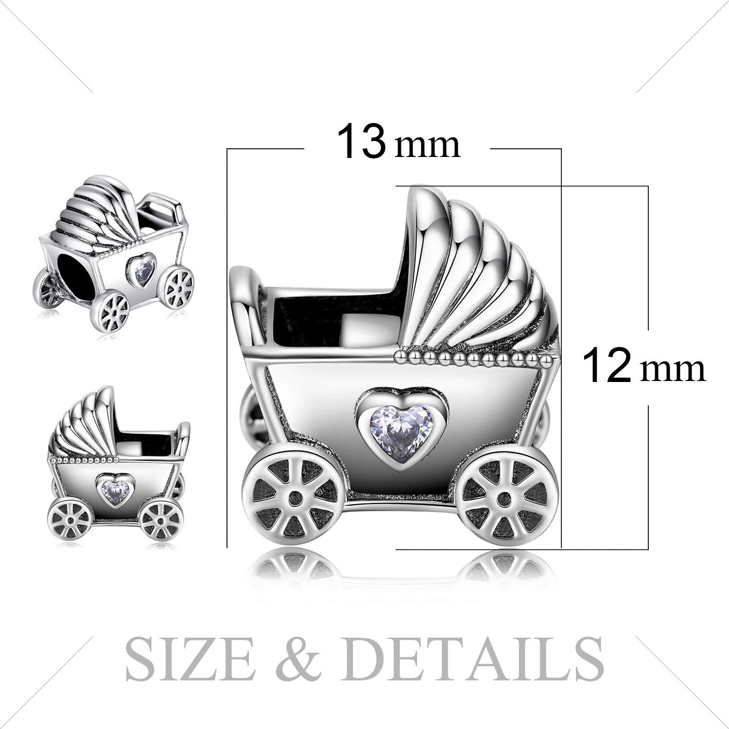 Jewelrypalace 925 пробы серебро Семья Любовь Детские коляски бусины талисманы Fit Браслеты для новинки женщин Лидер продаж