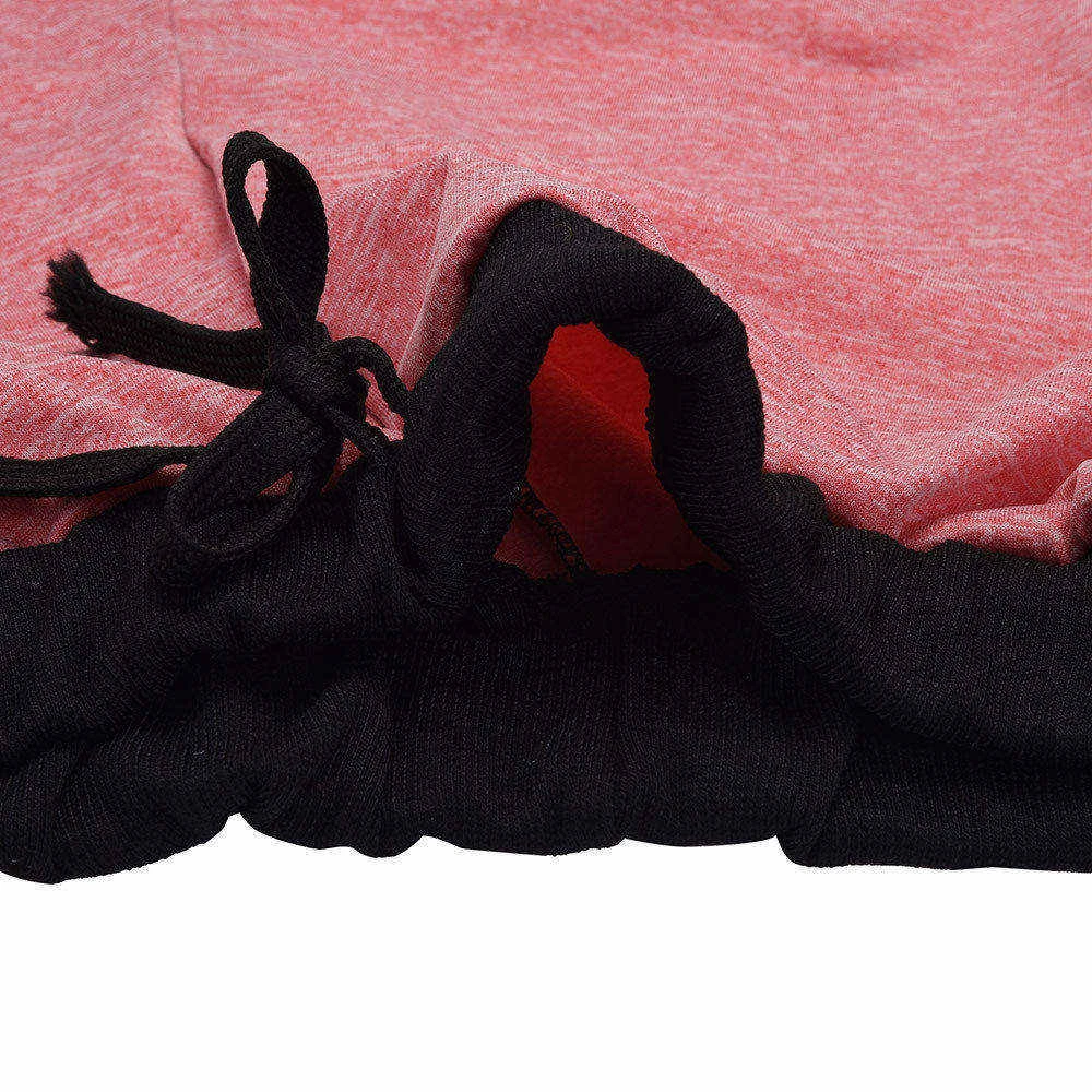 2018 Summer Casual Shorts Womens Sweet Colors Patchwork Mid Waist Loose Drawstring Ringer pantalones cortos | Женская одежда