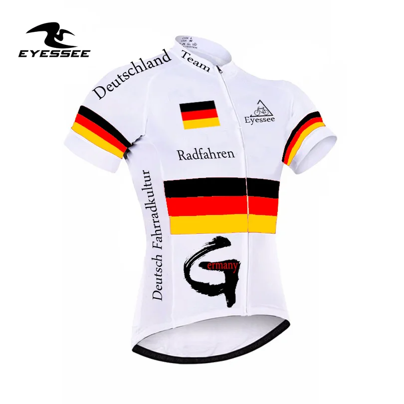 jersey Radfahren гоночный немецкий Велоспорт Джерси Набор pro Eyessee mtb мужская команда дышащая Высококачественная велосипедная одежда с коротким рукавом - Цвет: jersey