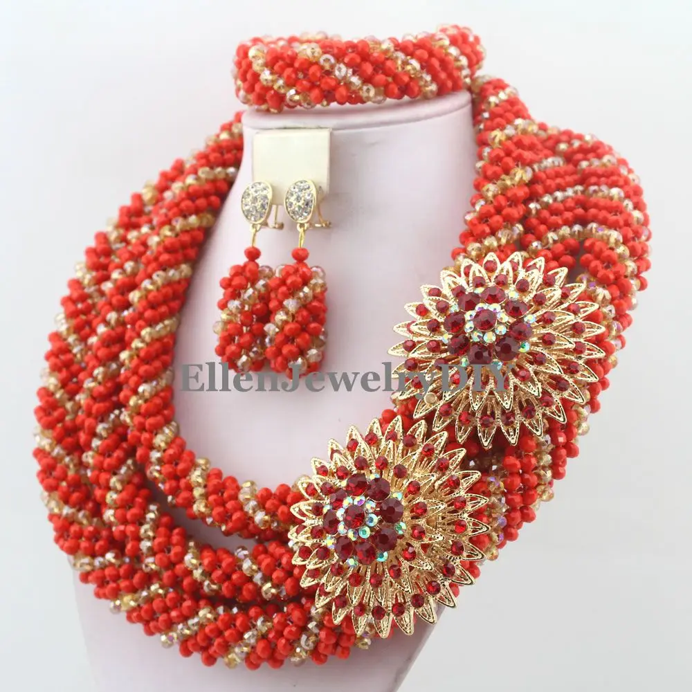 Женский комплект ювелирных изделий набор из бусин и кристаллов | Украшения