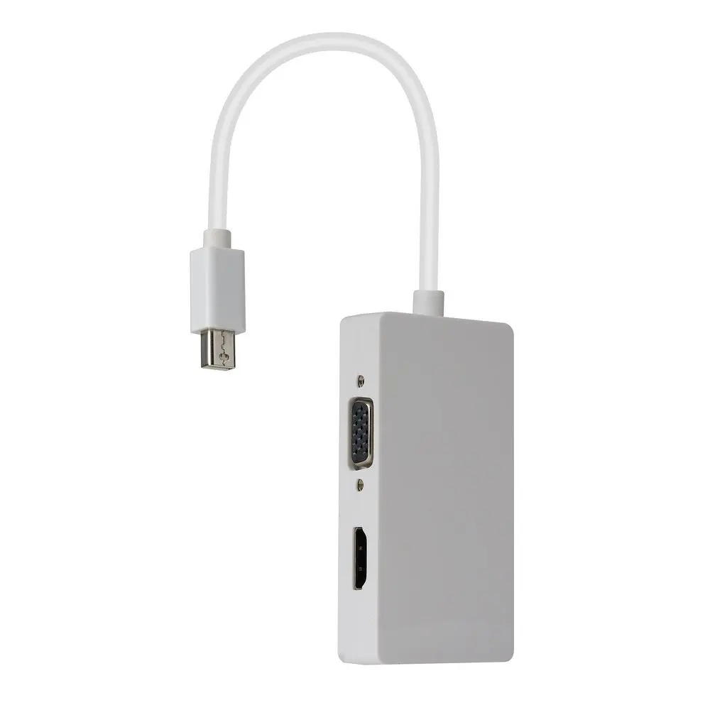 Лучшие предложения HDMI / DVI VGA Кабель-адаптер мини-дисплей порт (Thunderbolt) (R) 3 в 1 белый |