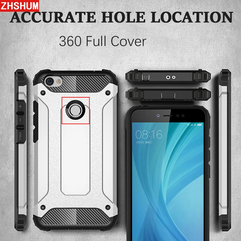 Hybrid Armor Case for Xiaomi Redmi Note 5A Prime Pocophone F1 Bumper Silicone 360 Full Back Cover Note5A Poco F 1 | Мобильные