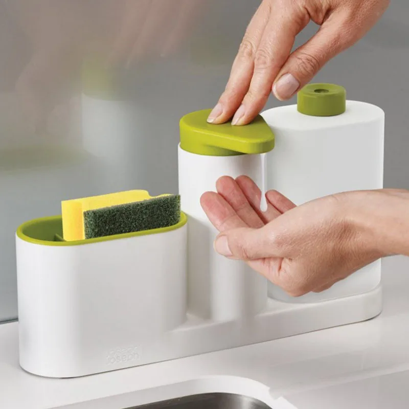 Kitchen Bathroom Washing Sponge Storage Shelf Sink Detergent Soap Dispenser Rack Organizer Stands Ketchin | Дом и сад