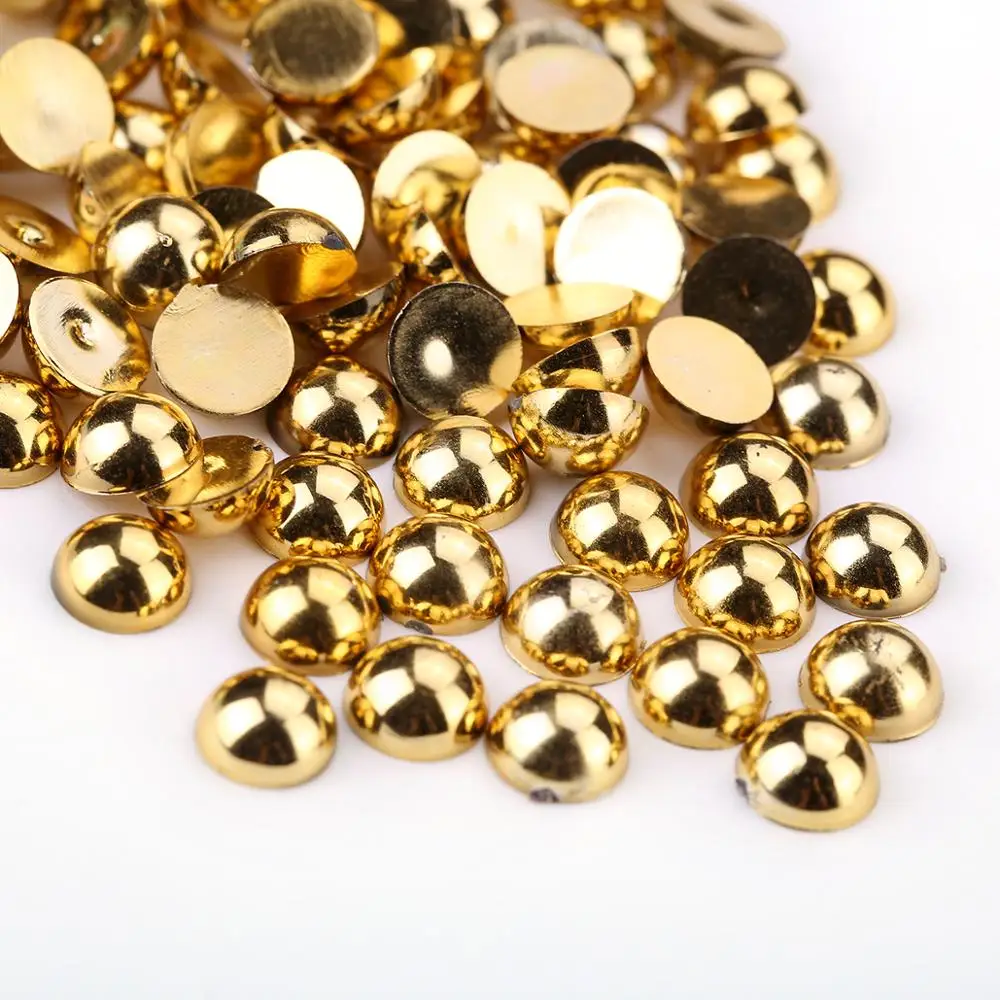 

AB Color 2mm 3mm 4mm 5mm 6mm 8mm 10mm ABS Imitation Pearl Half Round Flatback Scrapbook Beads DIY Jewelry Making 25colors choose