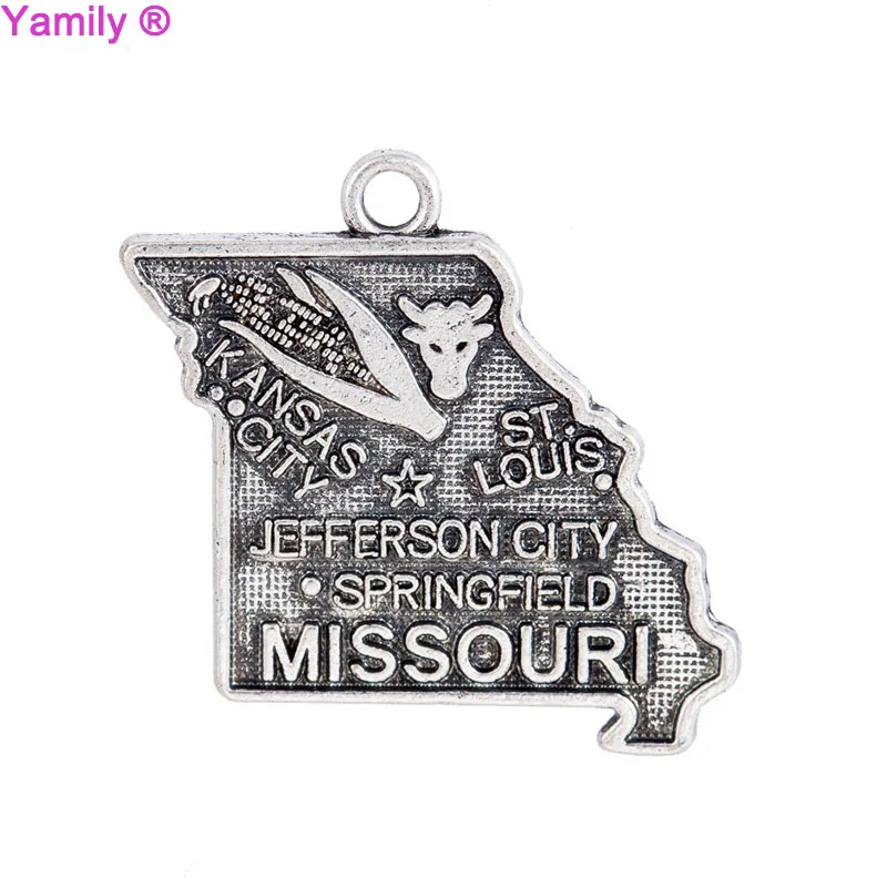 

8 шт., двухсторонняя подвеска в виде карты Миссури