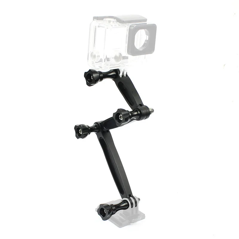 CNC алюминиевый сплав 3 способа удлинитель монопод для GoPro Hero SJCAM Экшн камеры селфи палка для тактического шлема