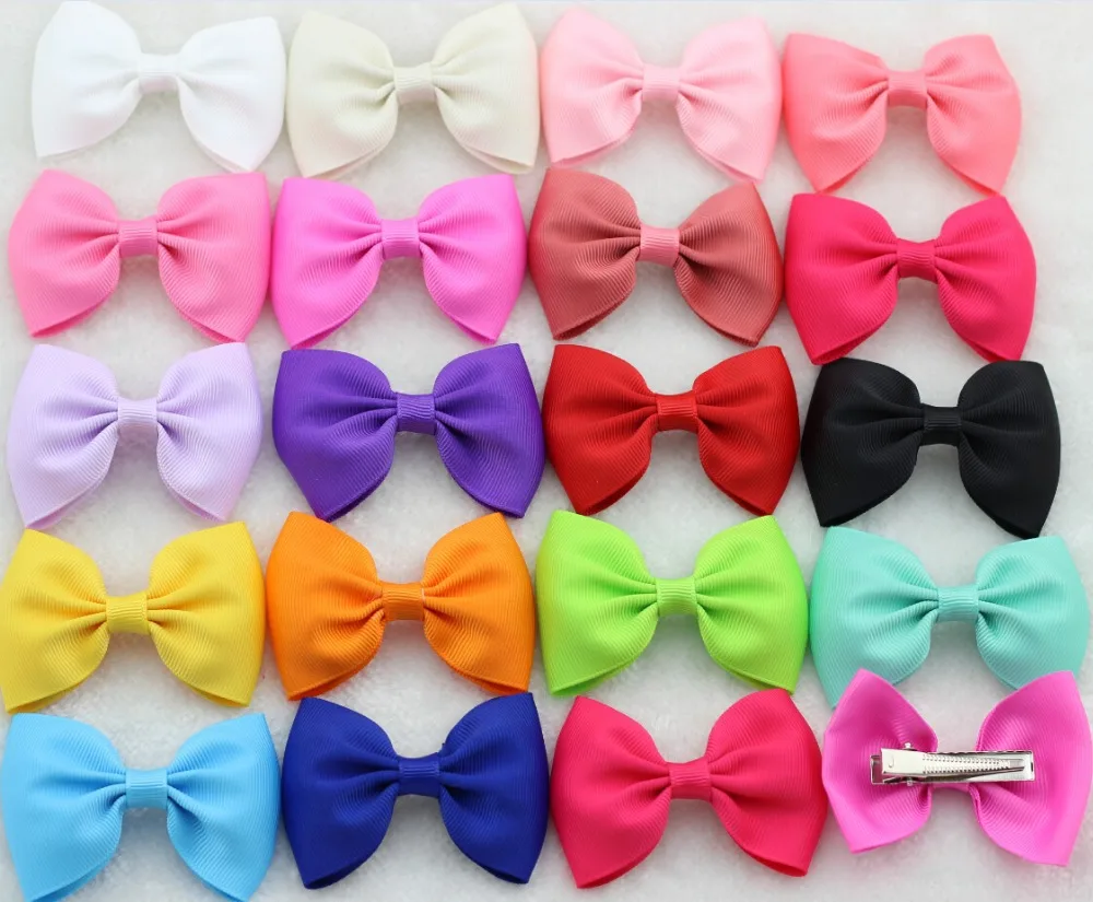 20 шт./лот широкая лента для мамы и дочки бант волос Grosgrain с зажимом Аллигатор