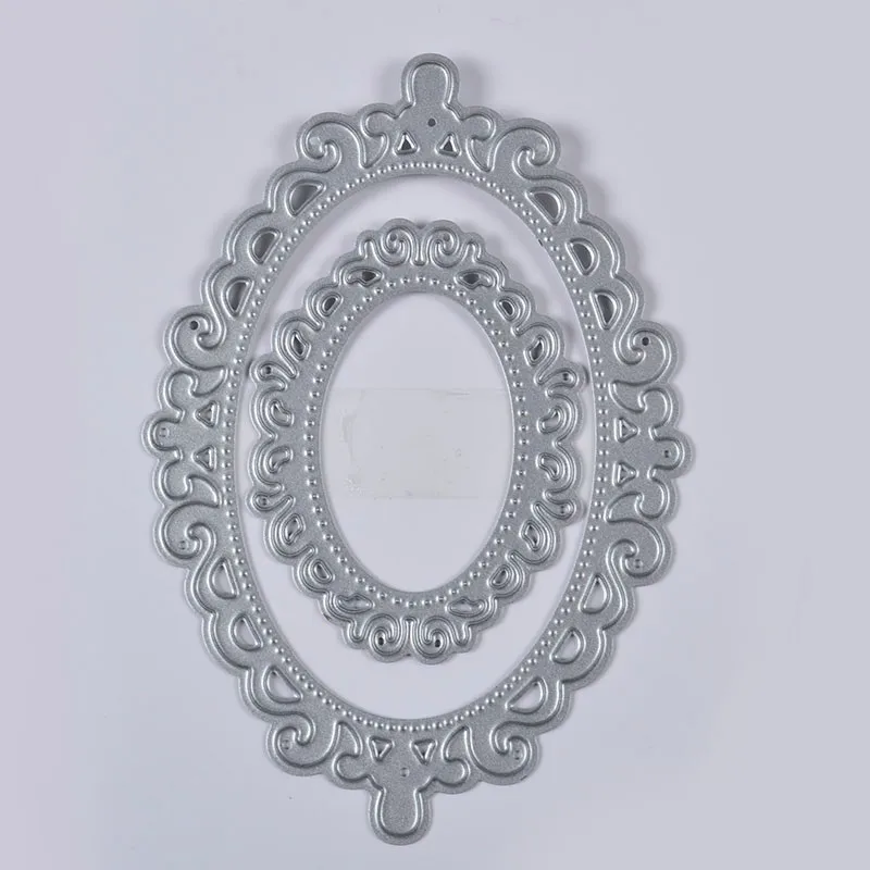 Овальные металлические режущие штампы 2 шт. трафареты для DIY скрапбукинга