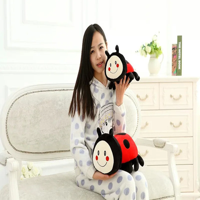 

Ladybug Plush Toy Cute Stuffed The beetles Girl Plush Pillow Creative Doll Super Soft Sofa Decorative Pillow Children Kids Toys