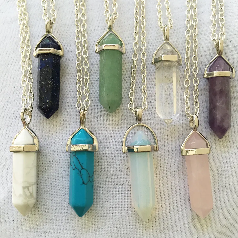 Кристальные Подвески Опалит Белый Howlite Lapis прозрачный кварцевый кристалл авантюрин кристалл кулон XL403