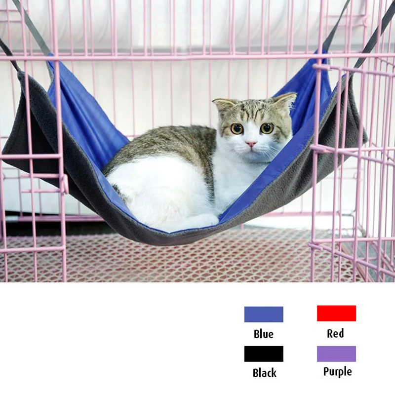 Cat Bed Plush and Waterproof Oxford fabric Double Layers Winter Summer Dual Use Cats Hammock Supplies mascotas gatos hamac | Дом и сад