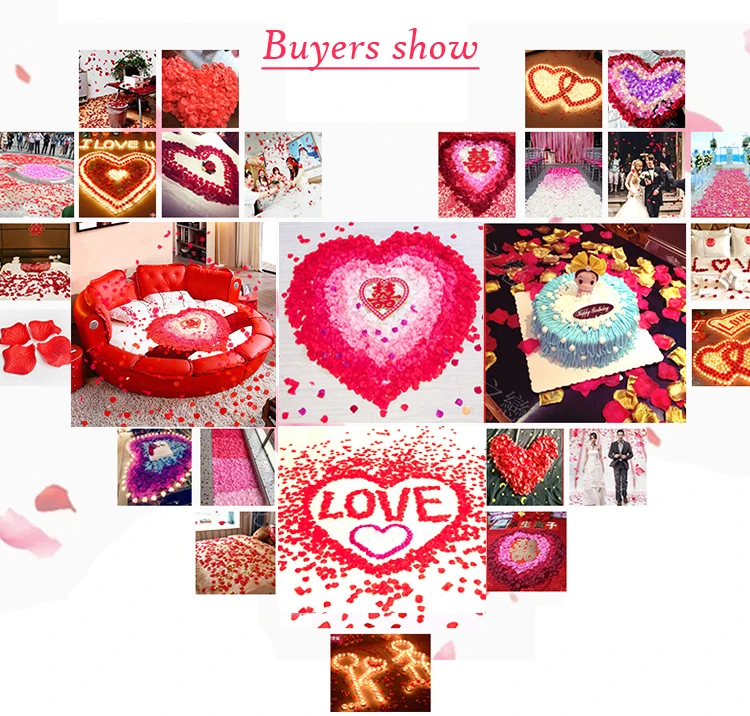 100 шт./лот шелковые искусственные декоративные цветы роза лепестки свадебные