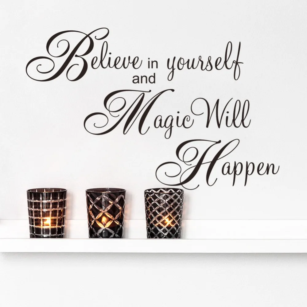 И для маленьких девочек с надписью Believe in yourself английский цитатами съемные