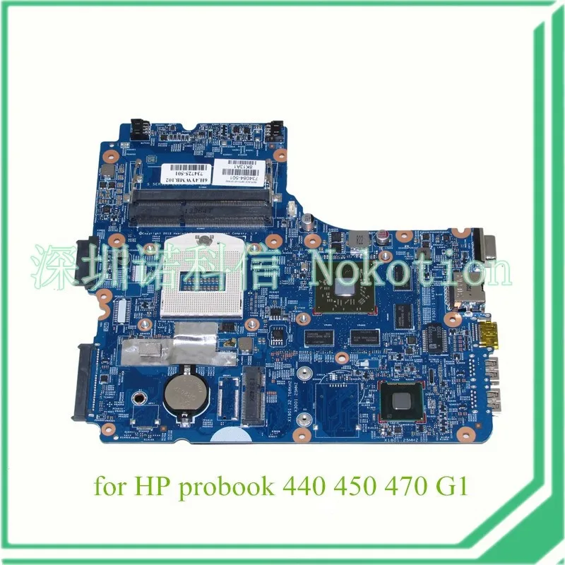 NOKOTION 734084-001 734084-501 для hp probook 440 450 470 Материнская плата ноутбука 12241-1 48.4YW03.011 8750 Графика
