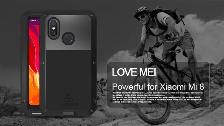 Оригинальный мощный чехол Love Mei для xiaomi mi 8 водонепроницаемый ударопрочный