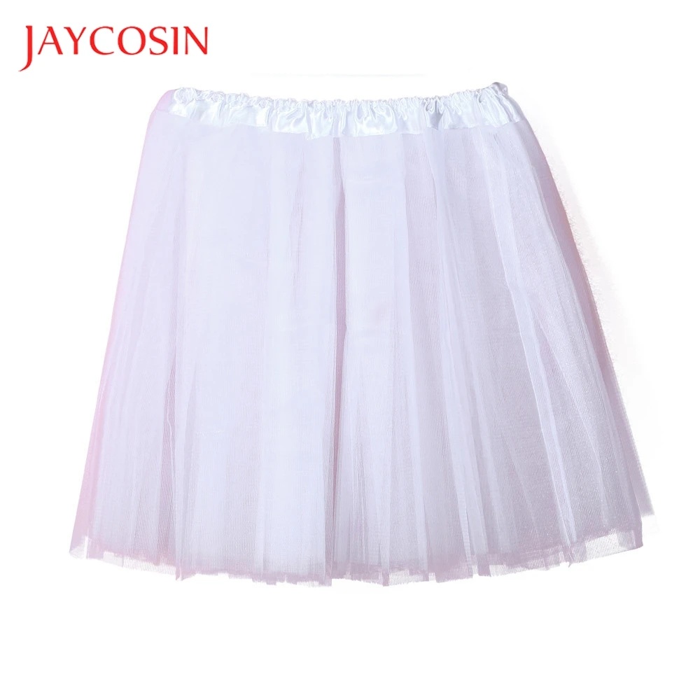 Женская короткая юбка из плиссированной газовой ткани JAYCOSIN Однотонная
