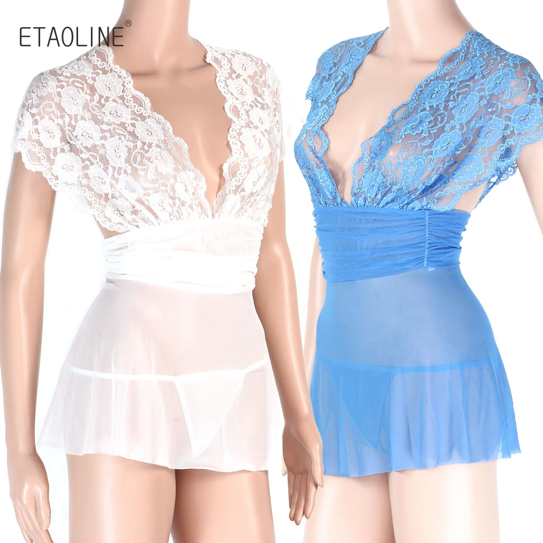 2018 hot Women Sexy Nightwear Sleepwear Dress Babydoll Lace G-String Sleevless V-Neck Fashion | Женская одежда