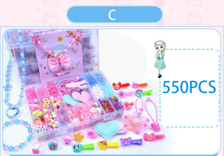 Самодельная игрушка из бисера ручной работы с аксессуаром, набор креативных украшений для девочек, заколка для волос, повязка для волос, резинка для волос, игрушка, детский подарок