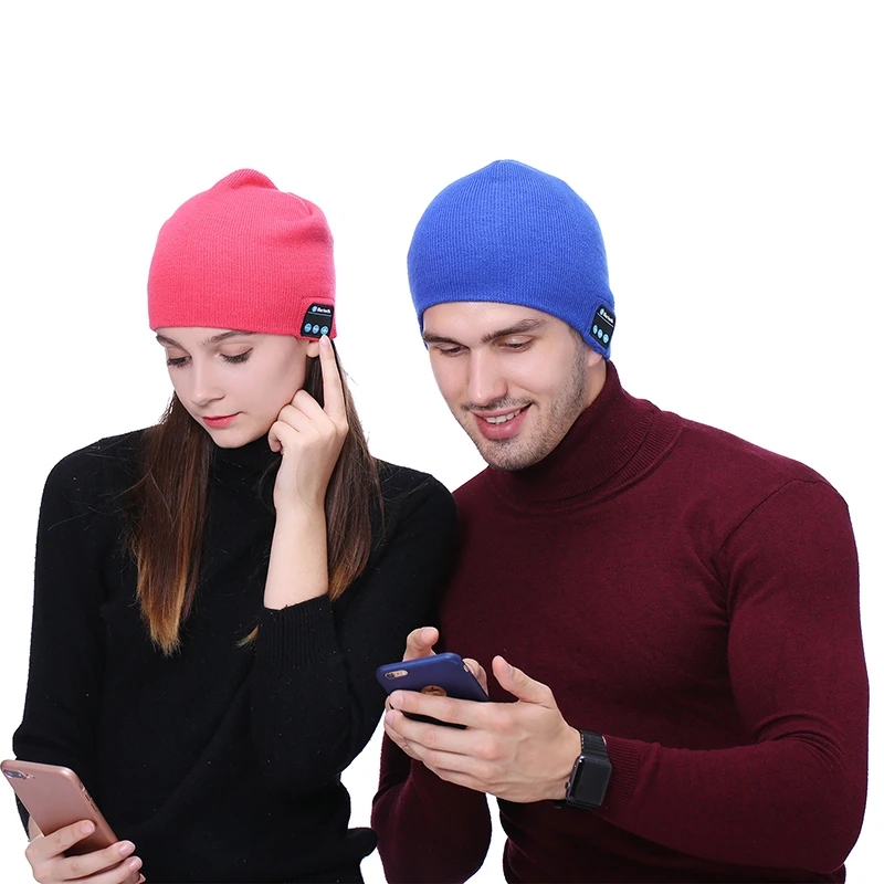 Wireless Bluetooth 4.1 Earphone Smart Cap headphone Speaker Mic Outdoor Sport Stereo Music Knitted Hat 2017 best Christmas gift |
