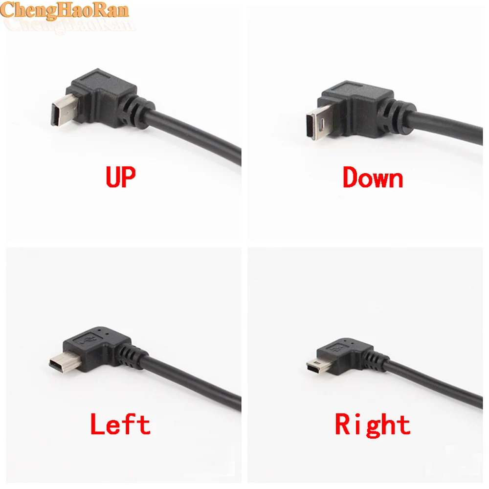 Кабель OTG с углом поворота 90 градусов вверх вниз влево вправо мини USB Тип B к