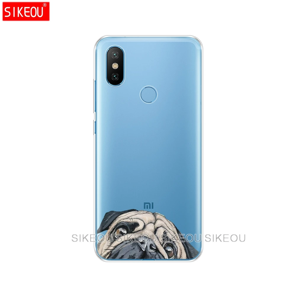 Силиконовый чехол для Xiaomi Mi 8 8SE A1 A2 5 5S 5X 6 Mi5 MI6 NOTE 3 MAX Mix 2 2S мультяшный с милым Мопсом