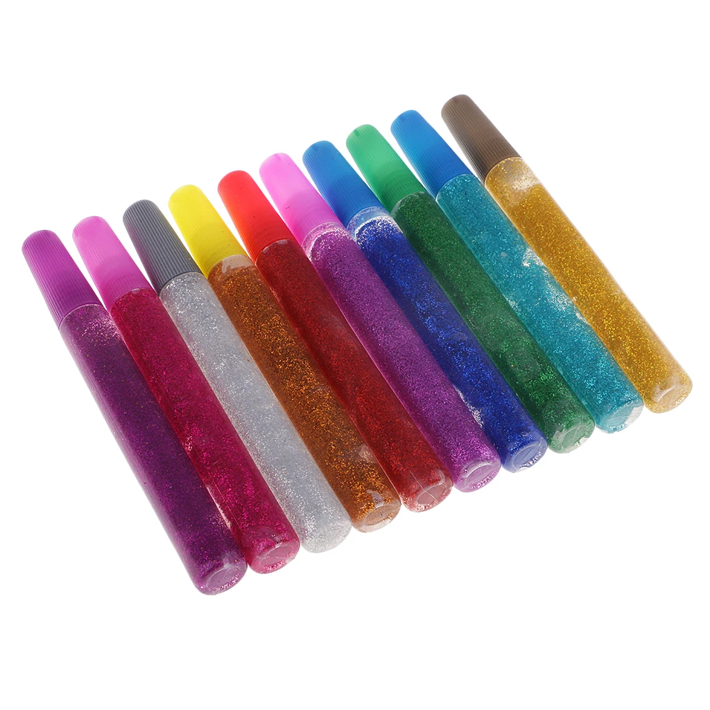 

Клей-карандаш с блестками r 10 цветов, набор классических цветов для скрапбукинга, создание карт, diy Художественный чехол для телефона, украше...