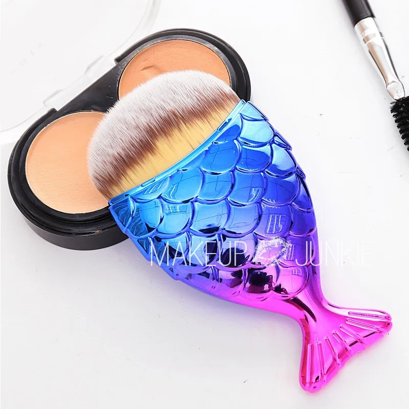 1pc MAKEUP JUNKIE Mermaid Foundation Brush Chameleon Tale Makeup Tools | Красота и здоровье