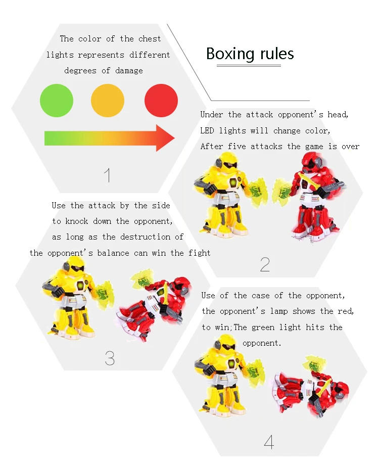 RC Battle Robot 2 players PK Mode Remote Control RC VS Fighting Robots boxing Robot Boxing fight Toys