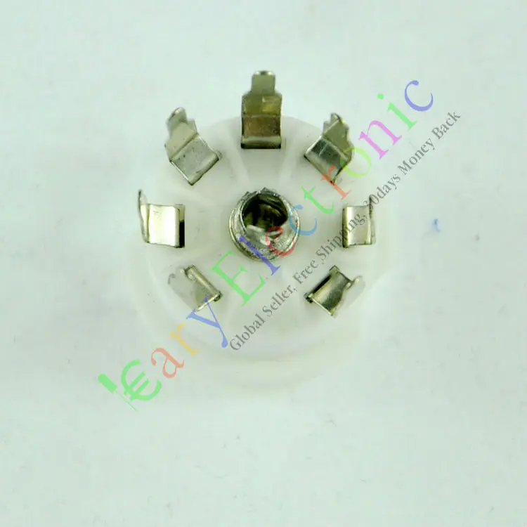 Wholesale and retail 4pcs MINI 7pin PCB Ceramic vacuum tube sockets valve base 12AE6 6AT6 12AV6 audio free shipping |