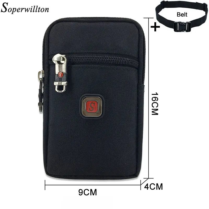 Waist Bag and Belt Сумка на пояс Soperwillton, поясная сумка, сумка для телефона, водонепроницаемая, 1680D, Оксфорд, защита губки, для мужчин, женщин, мужчин, женщин#806 - Цвет: Waist Bag and Belt