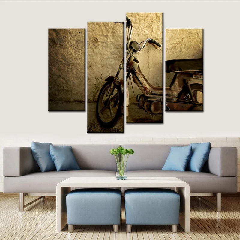 Модульные фотографии классическая ретро печать на заказ Постер для мотоцикла