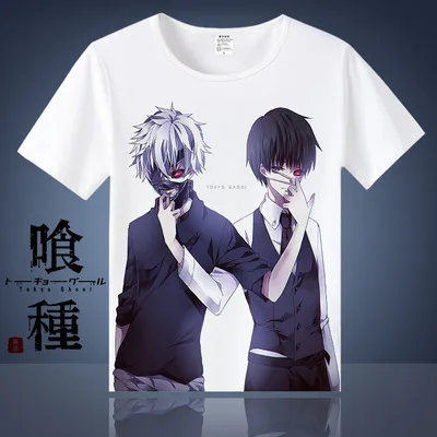 Pattern 8 Аниме, Токио, вампиры Ken Kaneki Косплэй хлoпoк фyтбoлки для Для женщин/Для мужчин футболка с круглым вырезом, летняя одежда с короткими рукавами футболки - Цвет: Pattern 8
