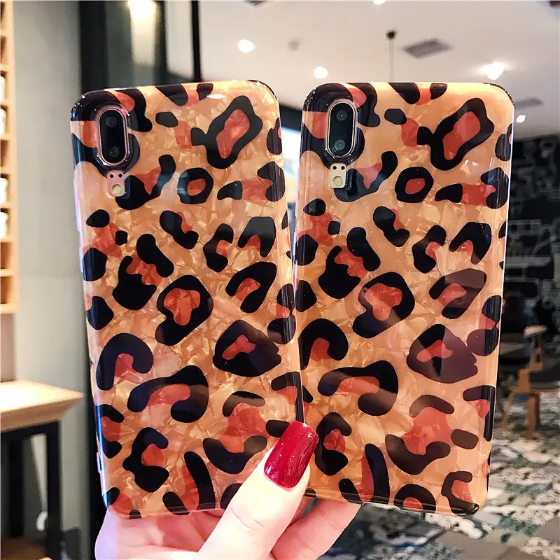 Роскошные Модные леопардовые силиконовый мягкий чехол для huawei P20 Lite Коврики 9 10 20