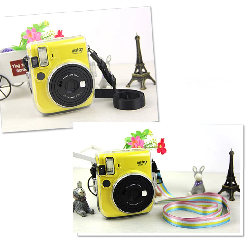 Прозрачный чехол-сумочка для Fuji Fujifilm Instax mini 70 с ремешком для мгновенной съемки Mini70