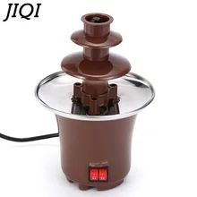 JIQI 3 слоя мини шоколадные фонтаны фондю водопад машина для дома события выставка Свадьба День Рождения Вечеринка ЕС/США/Великобритания Plug