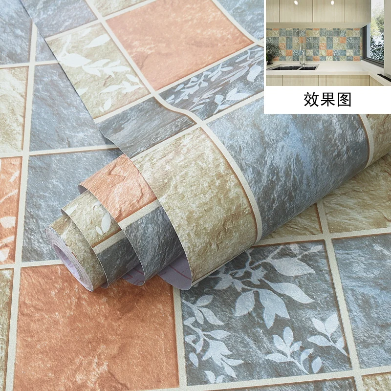 

10M PVC Mosaic Tile Sticker Self adhesive Wallpaper for Bathroom Toilet Kitchen Anti Oil Waterproof Wall Stickers Home Decor