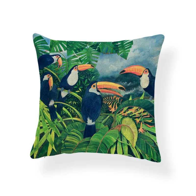 Toucan Подушка с изображением ананаса чехол Hello Banana Leaf подушка потертый шикарный дом