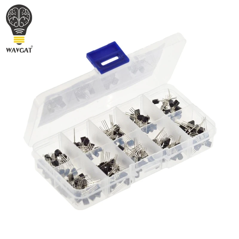 BC337 BC327 2N2222 2N2907 2N3904 2N3906 S8050 S8550 A1015 C1815 транзисторный набор 10 значений 200 шт. коробка
