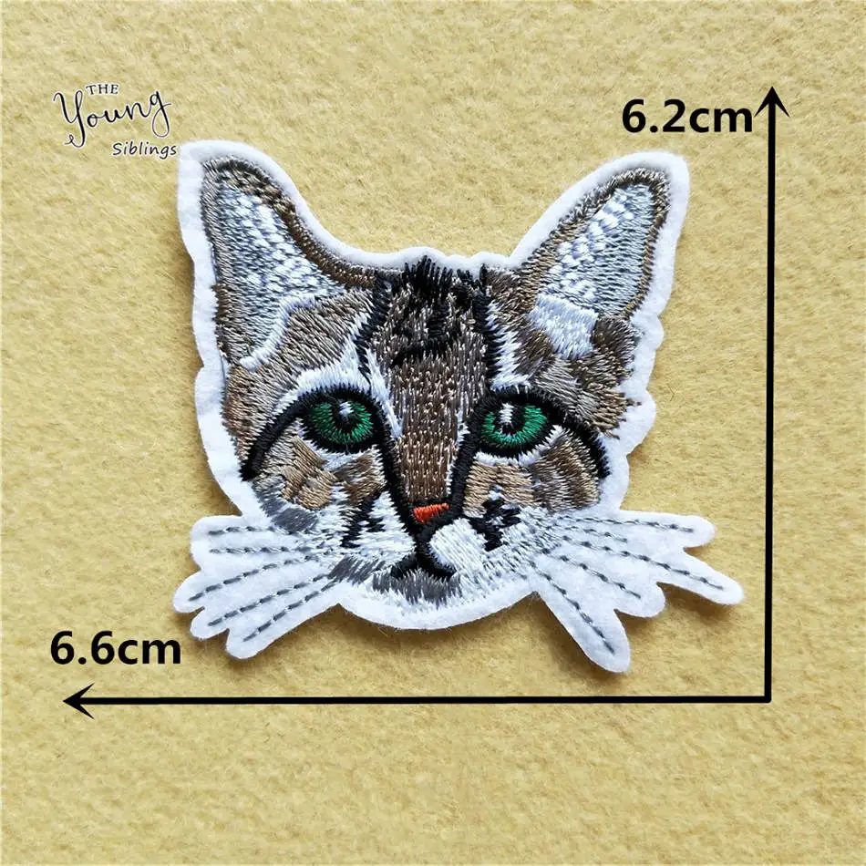 Мультяшный кот леопард для детской одежды термоклейкие патчи DIY вышивка швейные