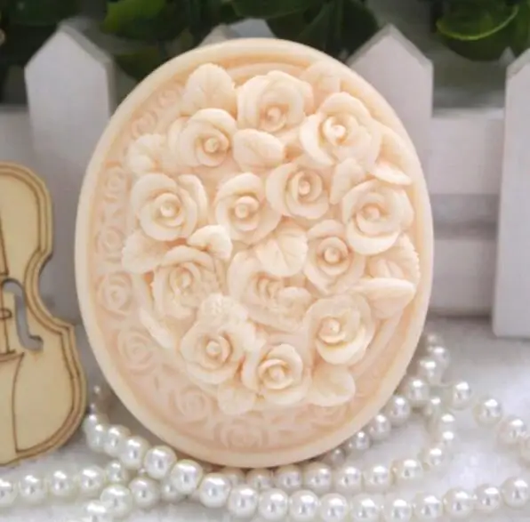 

Silica gel soap molds silicone flowers carved aroma stone mould Flower Rose Silicone Soap mold DIY Handmade soaps making moulds