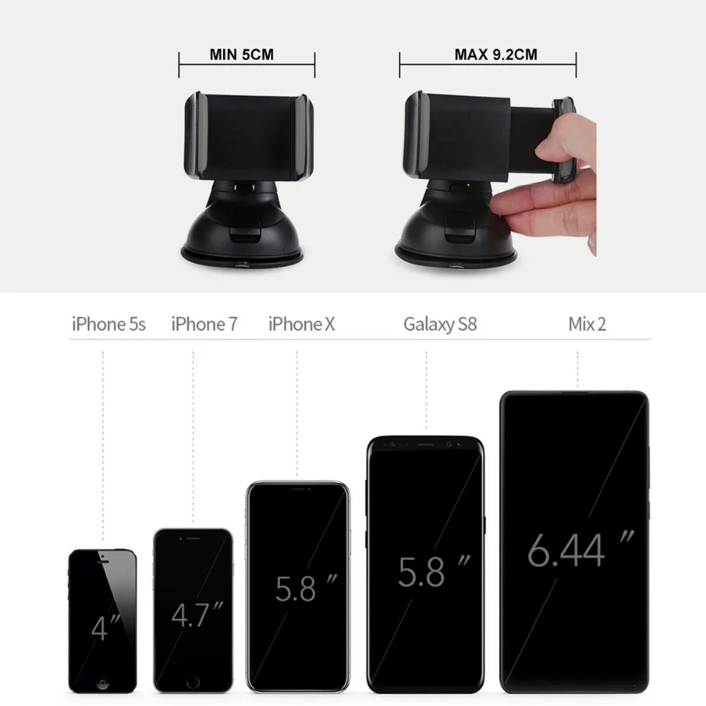 xmxczkj 360 angle rotatable windshield desk mobile phone mount holder universal gps car phone holder for iphone xiaomi samsung free global shipping