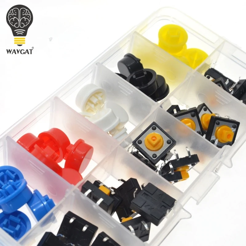 Тактильный кнопочный переключатель 25 шт. мини-выключатель 12*12*7 3 + крышка такта (5