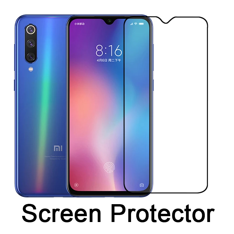2 в 1 для Xiaomi Mi 9 SE полноэкранная защита объектива камеры защитное закаленное