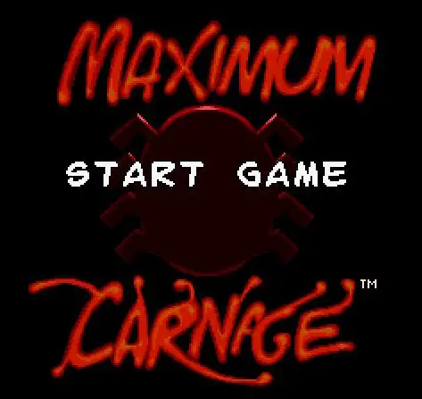 Человек паук Venom Максимальная Carnage США Версия 16 бит большая серая игровая