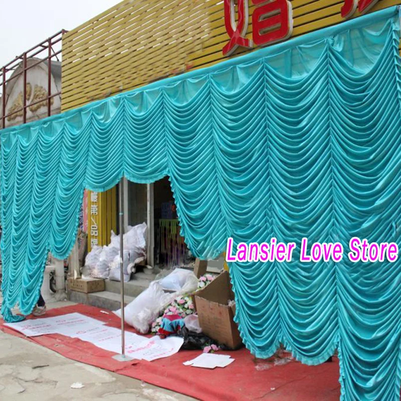 3 м * 6 бесплатная доставка Роскошные Синие сумки для свадебного украшения